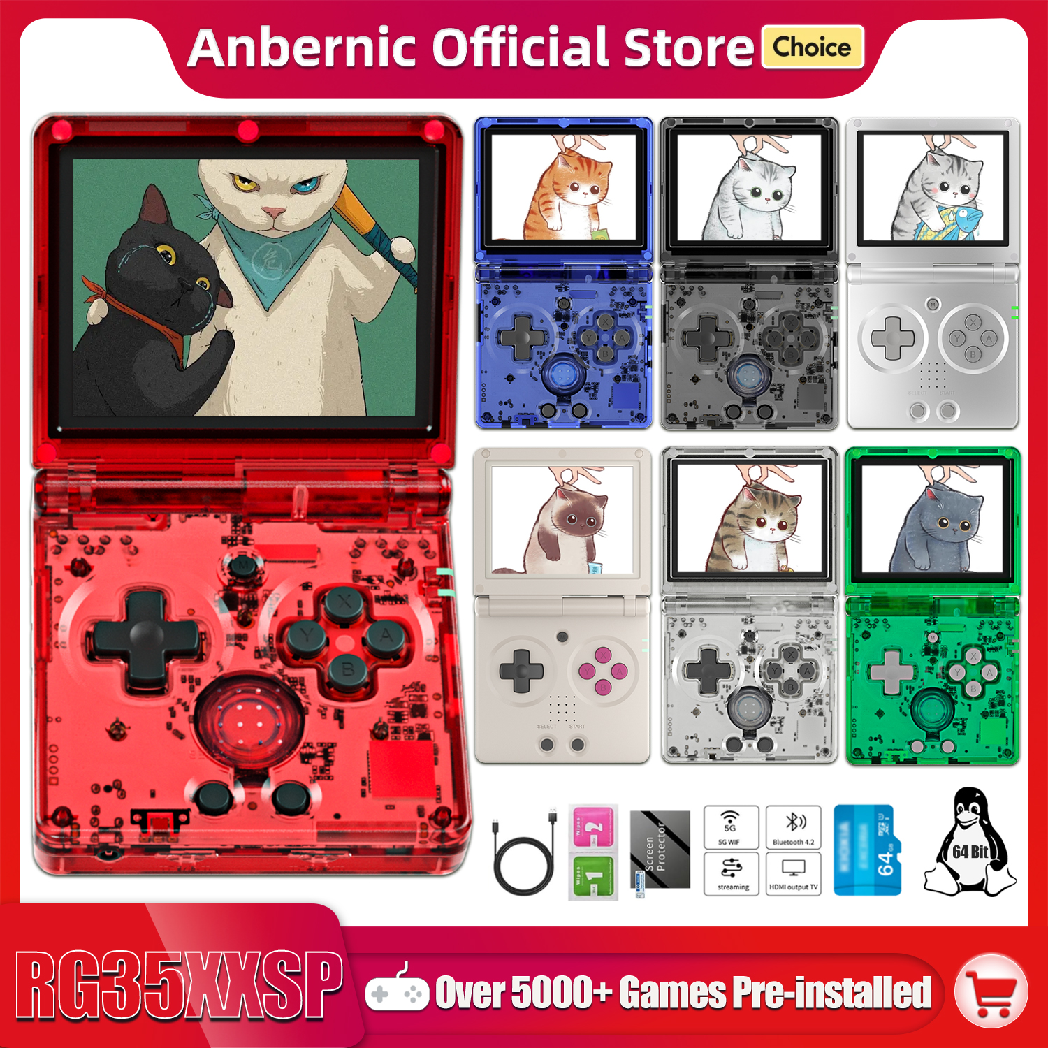 Retro Gaming Os - Anbernic NEW RG35XXSP Flip Handheld Game