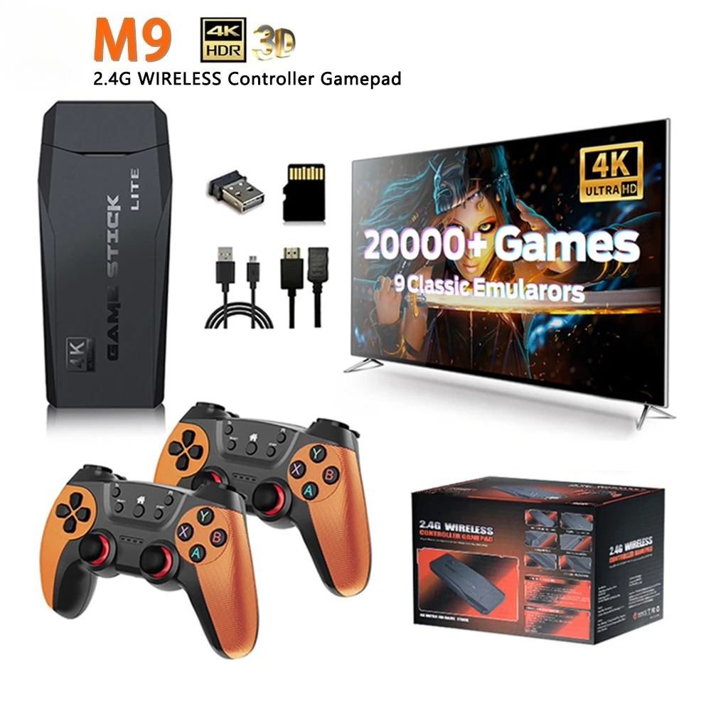 Retro Gaming Game Stick - M9 Video Game Console 4K 30000