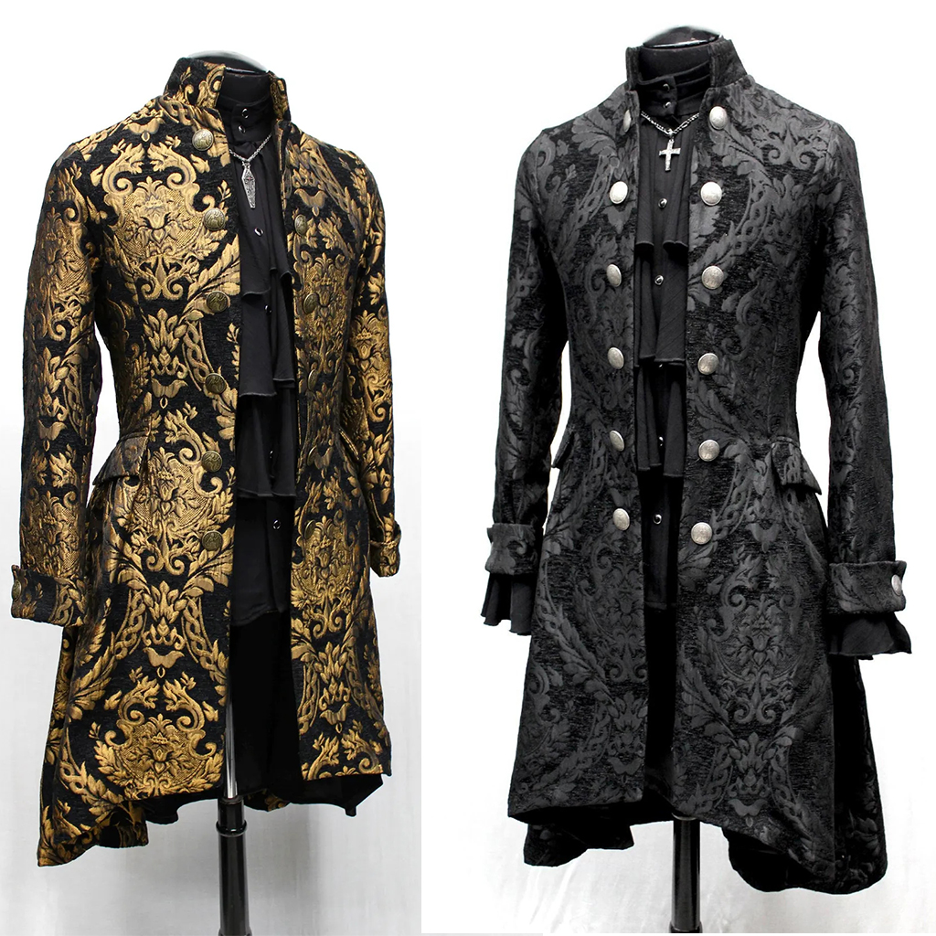Retro Gaming Jacket - Custom Made Medieval Brocade Coat Costume