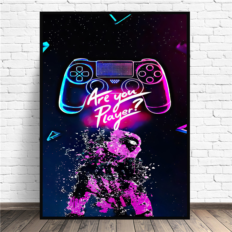 Retro Gaming Life - Nordic Retro Game Gaming Canvas Wall
