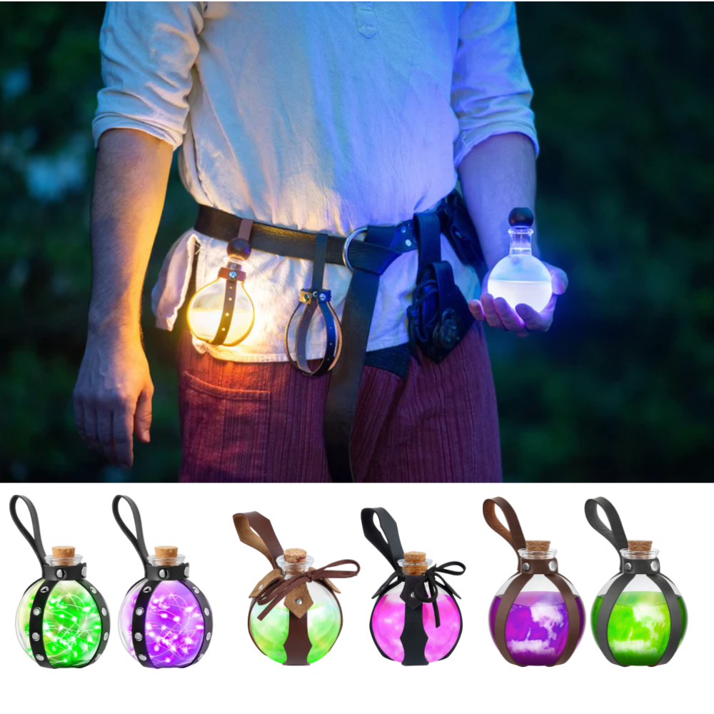 Retro Gaming Jacket - Medieval Belt Magic Bottle Retro Viking