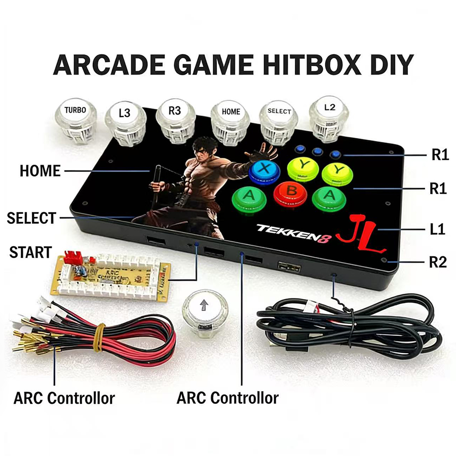 Arcade Button Kit - Wireless Arcade Game Controller, Gamepad Copy,
