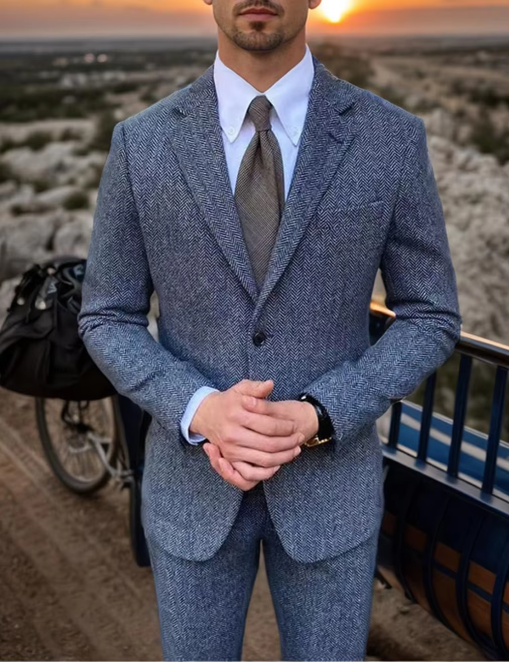 Retro British Men Suit 2 piece - Retro Gaming Jacket 评论和价格