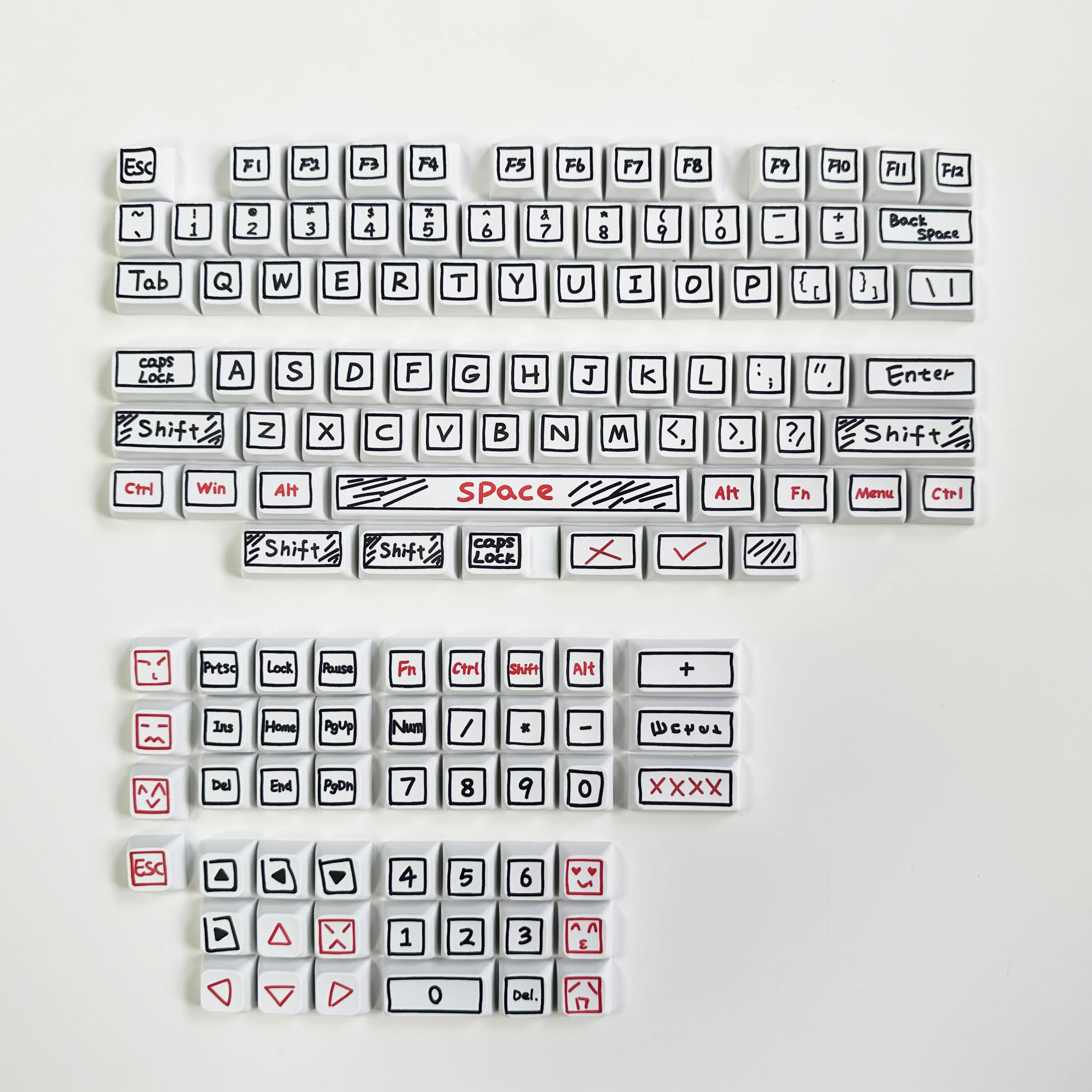 125 Keys XDA Profile Graffiti  - Retro Gaming Keycaps 评论和价格