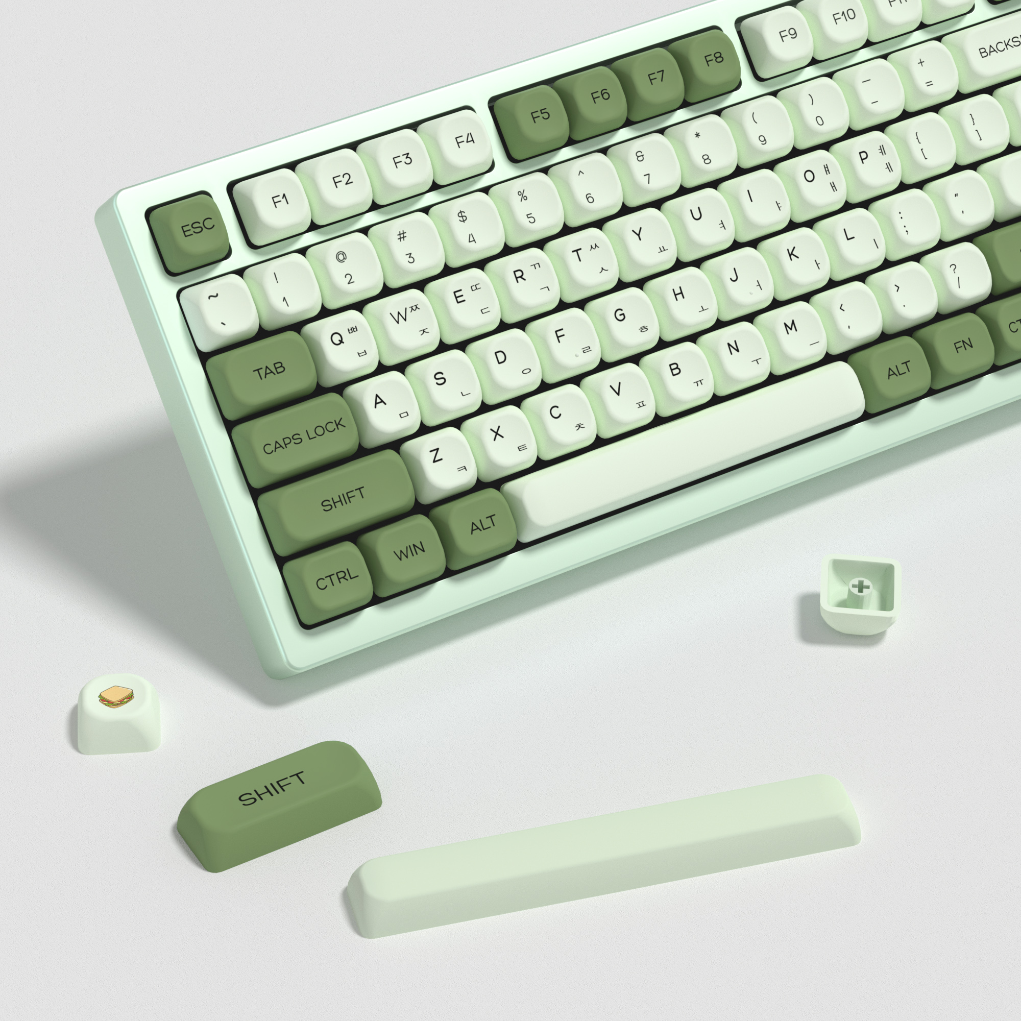 KBDiy Matcha Korean Keycap Gre - Retro Gaming Mac 评论和价格