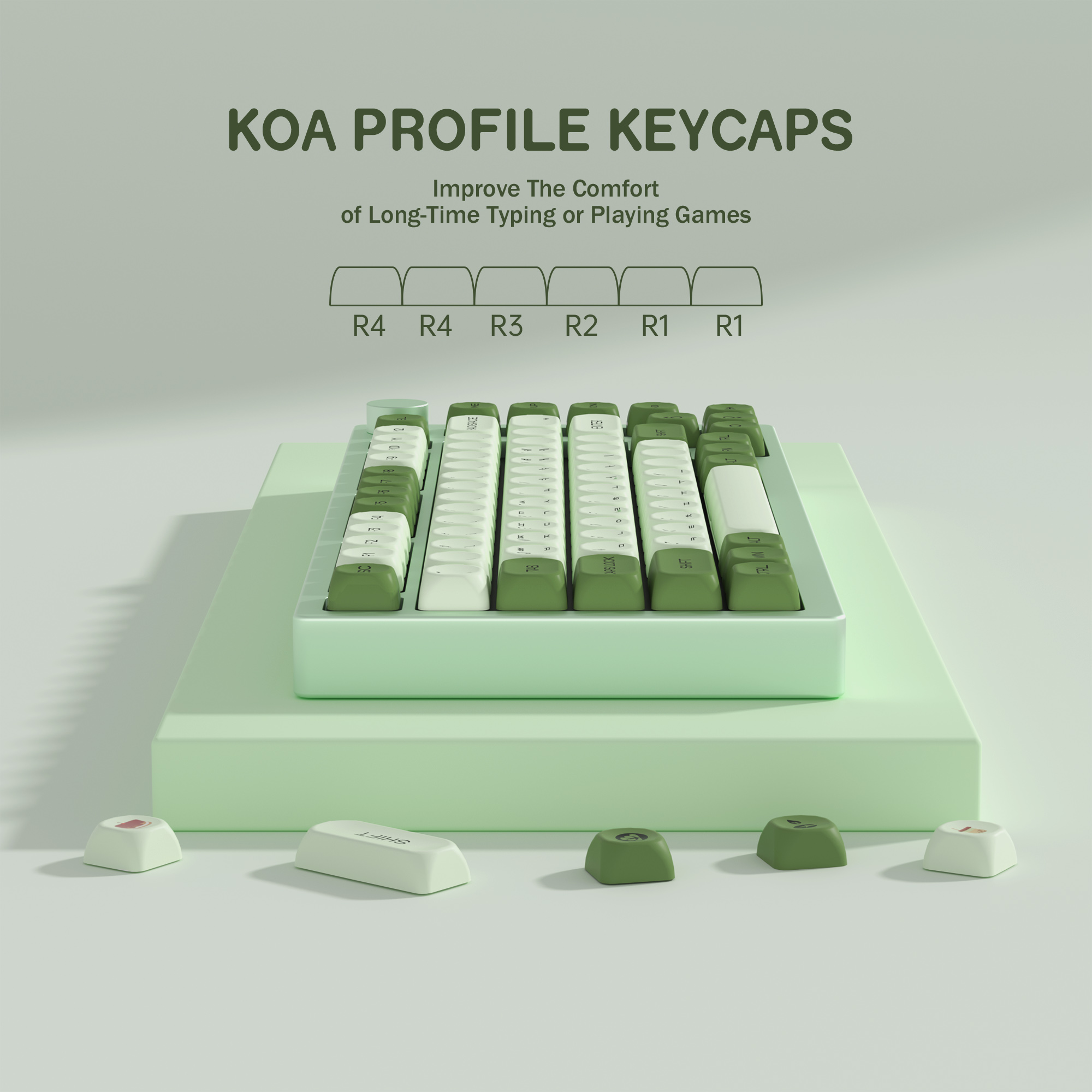 KBDiy Matcha Korean Keycap Gre - Retro Gaming Mac 评论和价格
