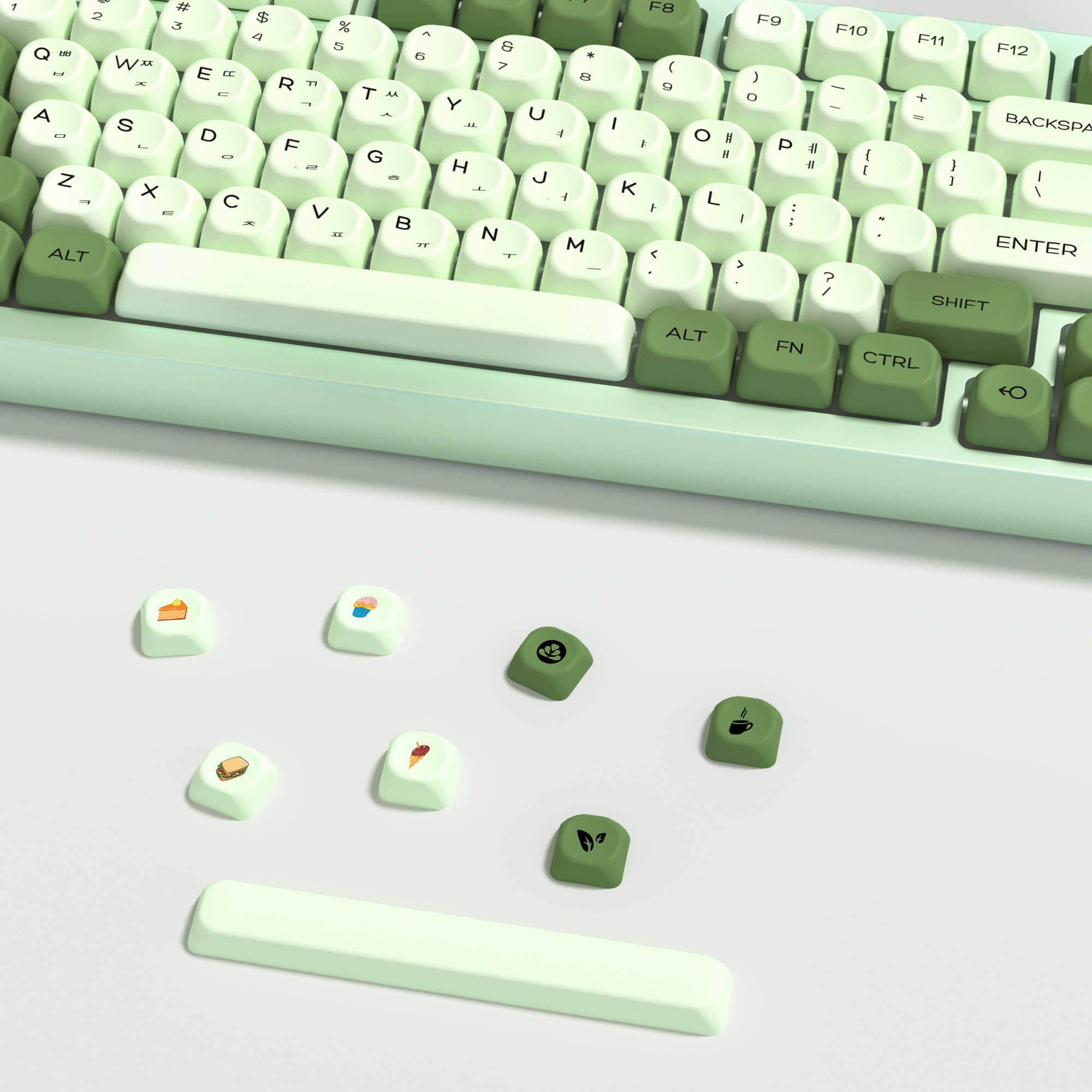 KBDiy Matcha Korean Keycap Gre - Retro Gaming Mac 评论和价格