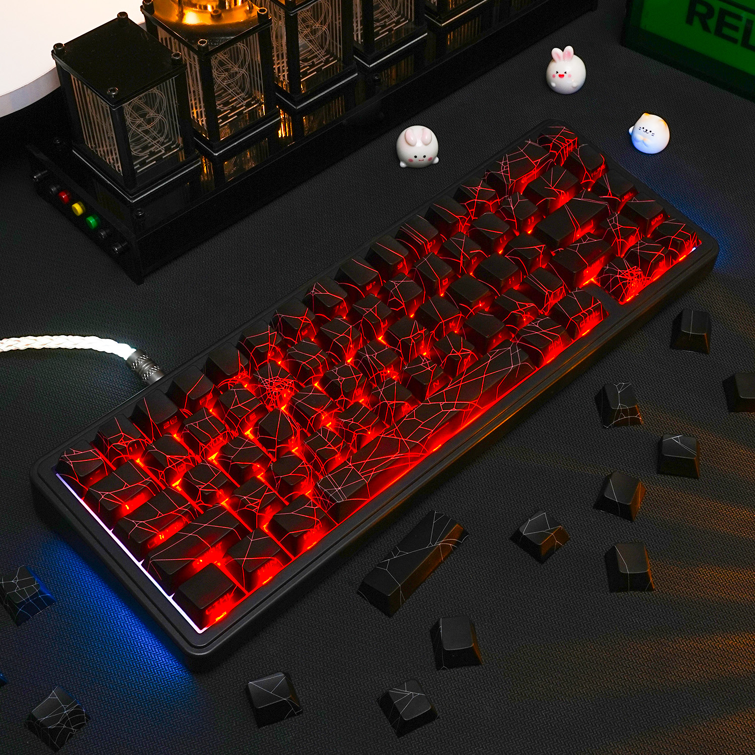 Spider Web Keycaps Cherry Prof - Retro Gaming Keycaps 评论和价格