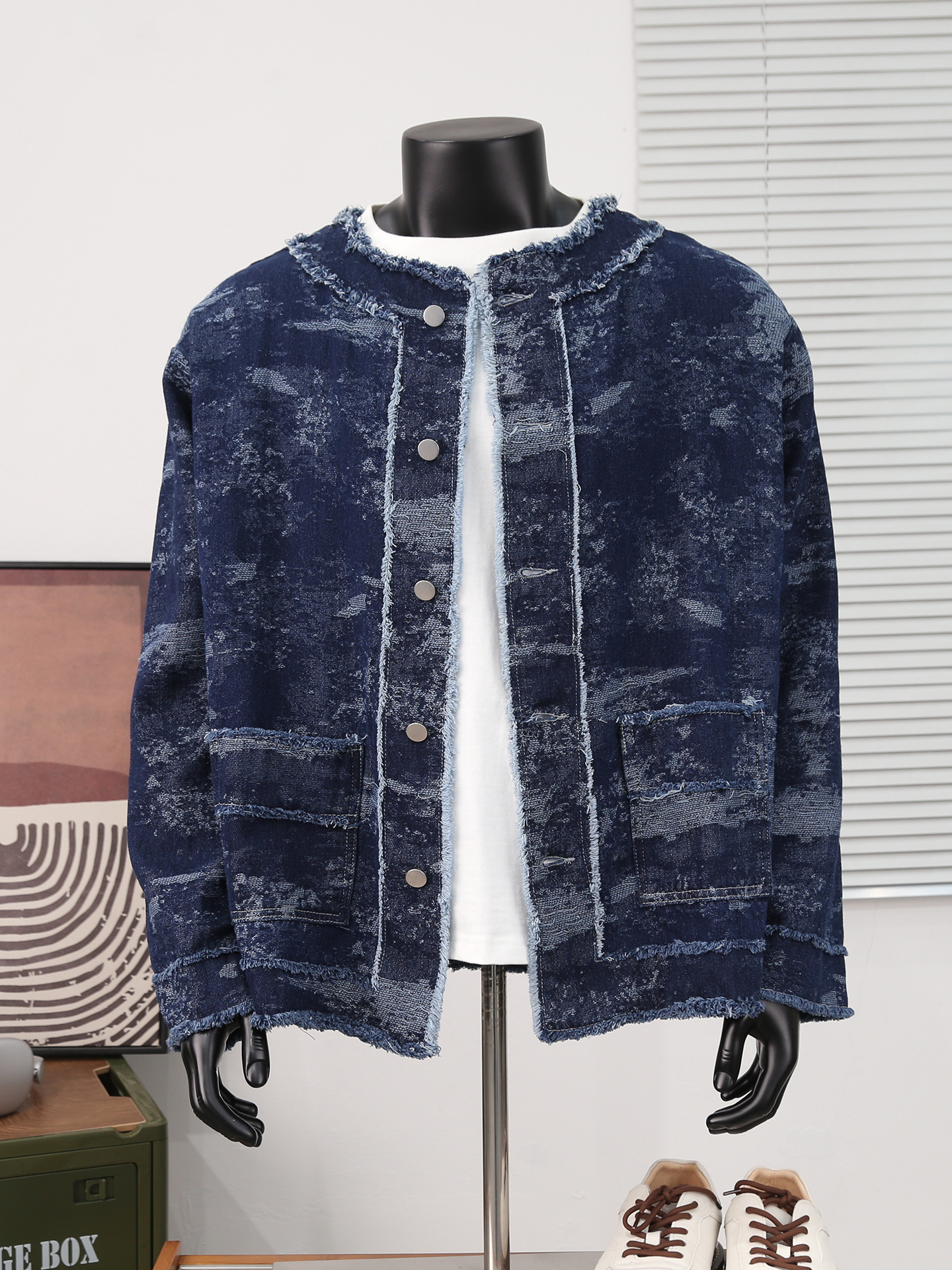 Retro Jacquard Denim Jacket Fo - Retro Gaming Jacket 评论和价格
