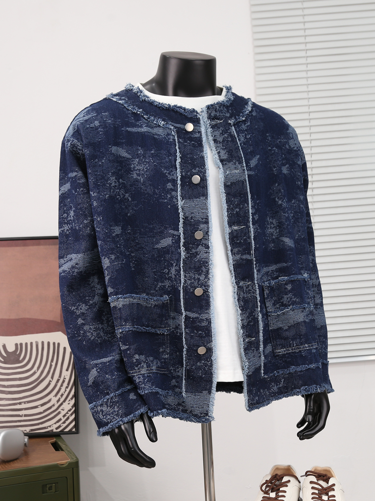 Retro Jacquard Denim Jacket Fo - Retro Gaming Jacket 评论和价格