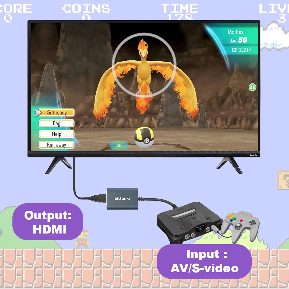 Bitfunx 720P Svideo / AV To HD - Retro Gaming Os 评论和价格