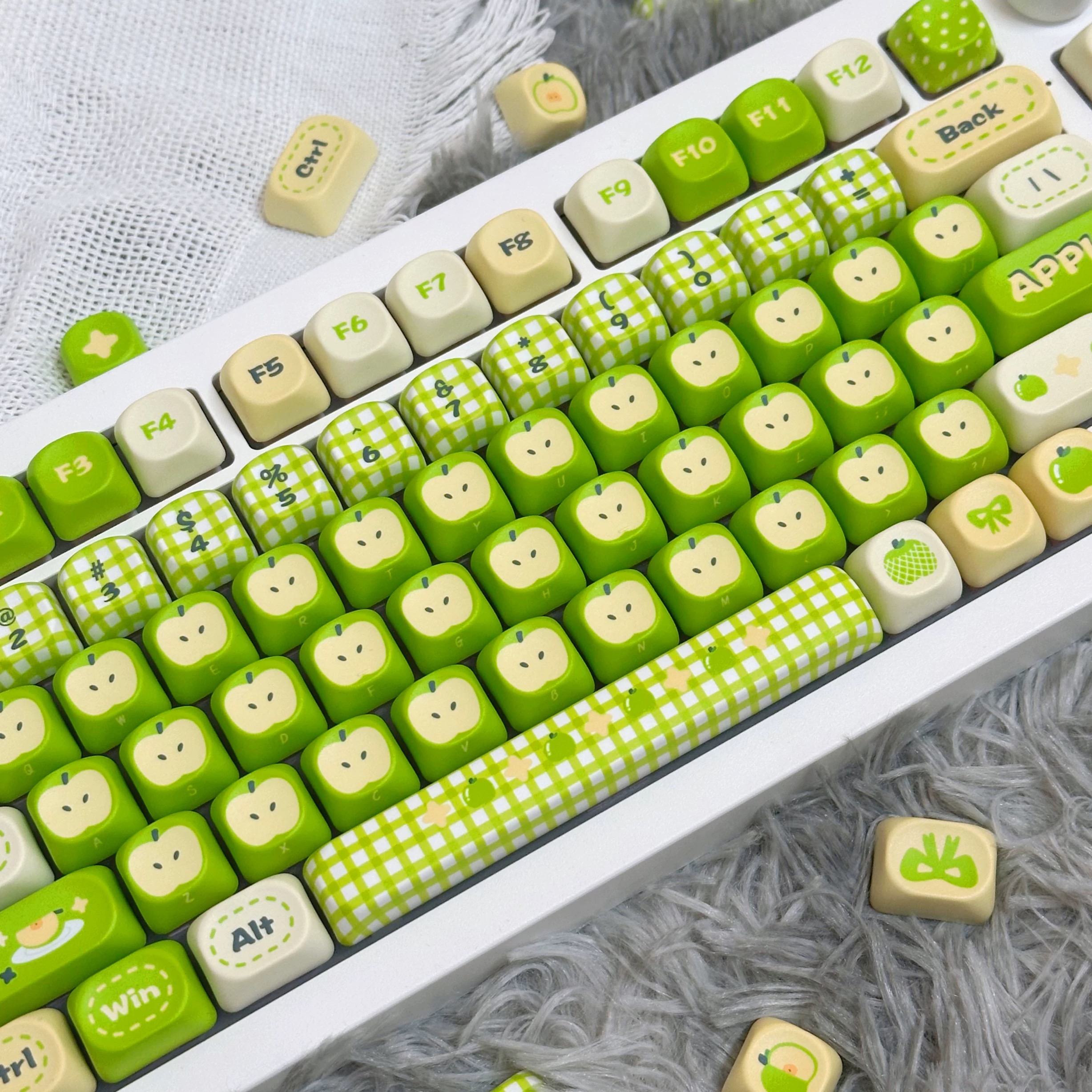 97 Keys Green Red Apple Keycap - Retro Gaming Keycaps 评论和价格