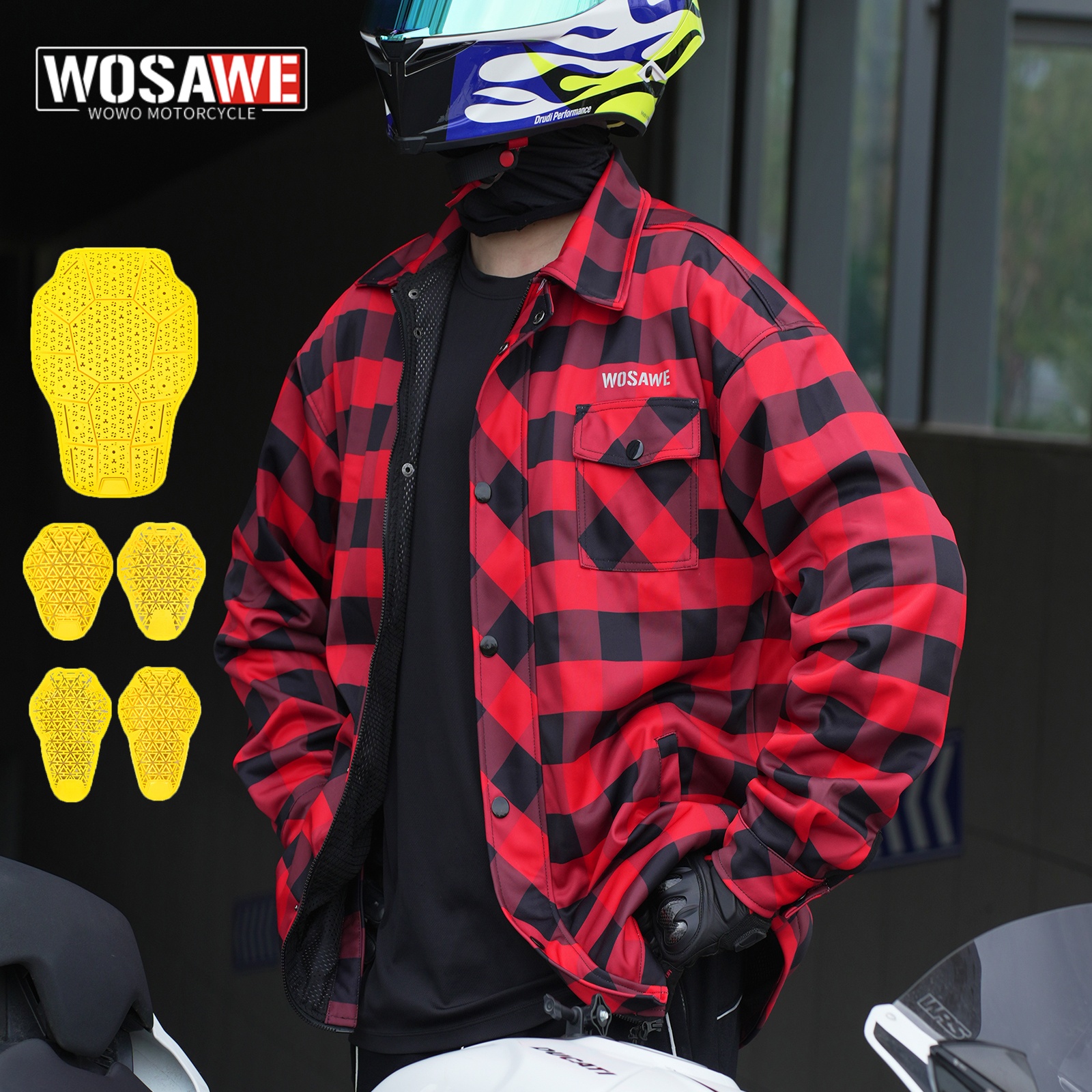 WOSAWE Motorcycle Jacket Men C - Retro Gaming Jacket 评论和价格