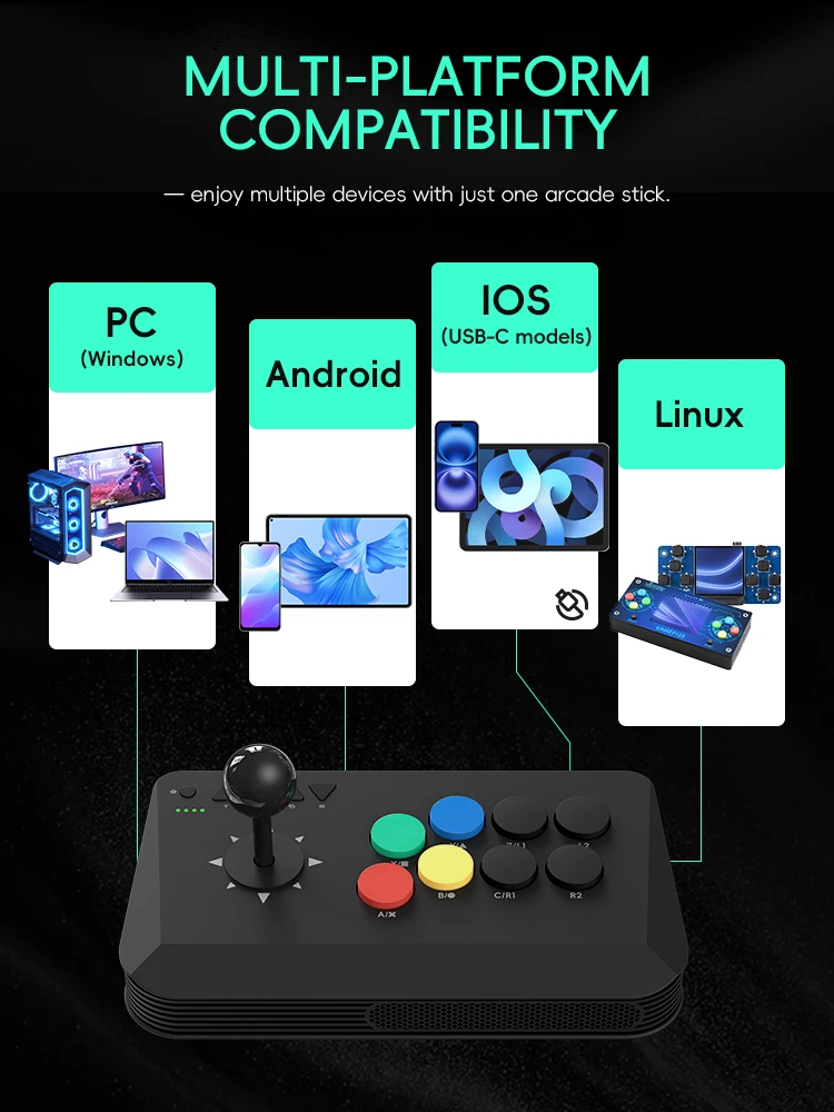 Wireless Y3A Max Arcade Stick  - Retro Gaming Game Stick 评论和价格