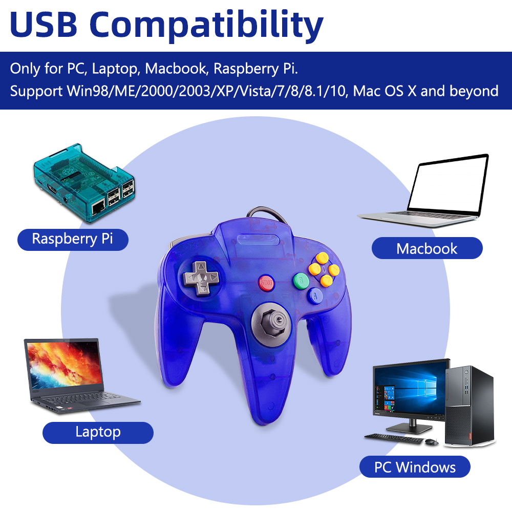 N64 Controller Classic USB Wir - Retro Gaming Os 评论和价格