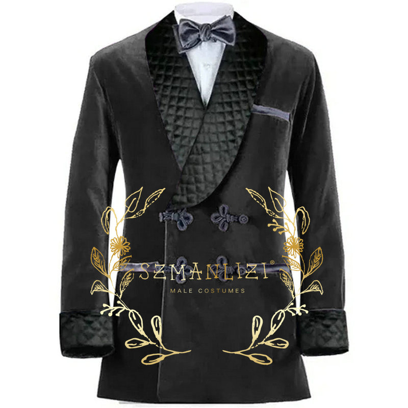 Double Breasted Purple Velvet  - Retro Gaming Jacket 评论和价格
