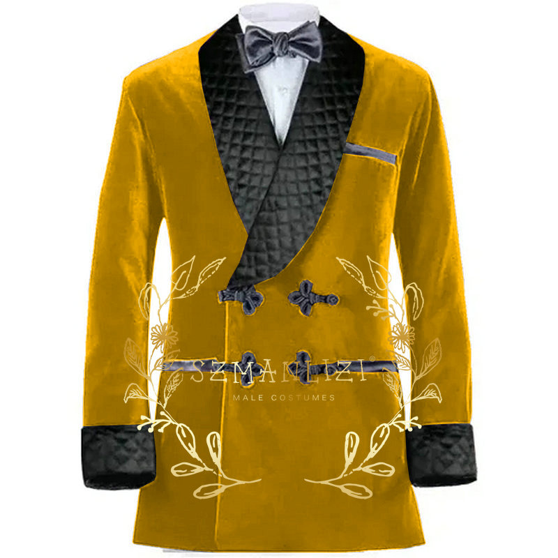 Double Breasted Purple Velvet  - Retro Gaming Jacket 评论和价格