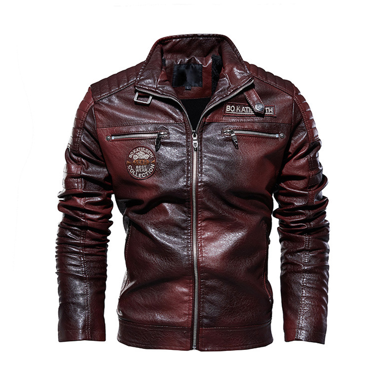 Autumn Winter Men's PU Leather - Retro Gaming Jacket 评论和价格