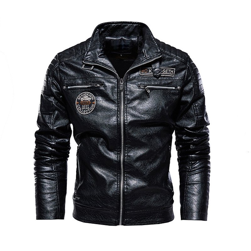 Autumn Winter Men's PU Leather - Retro Gaming Jacket 评论和价格