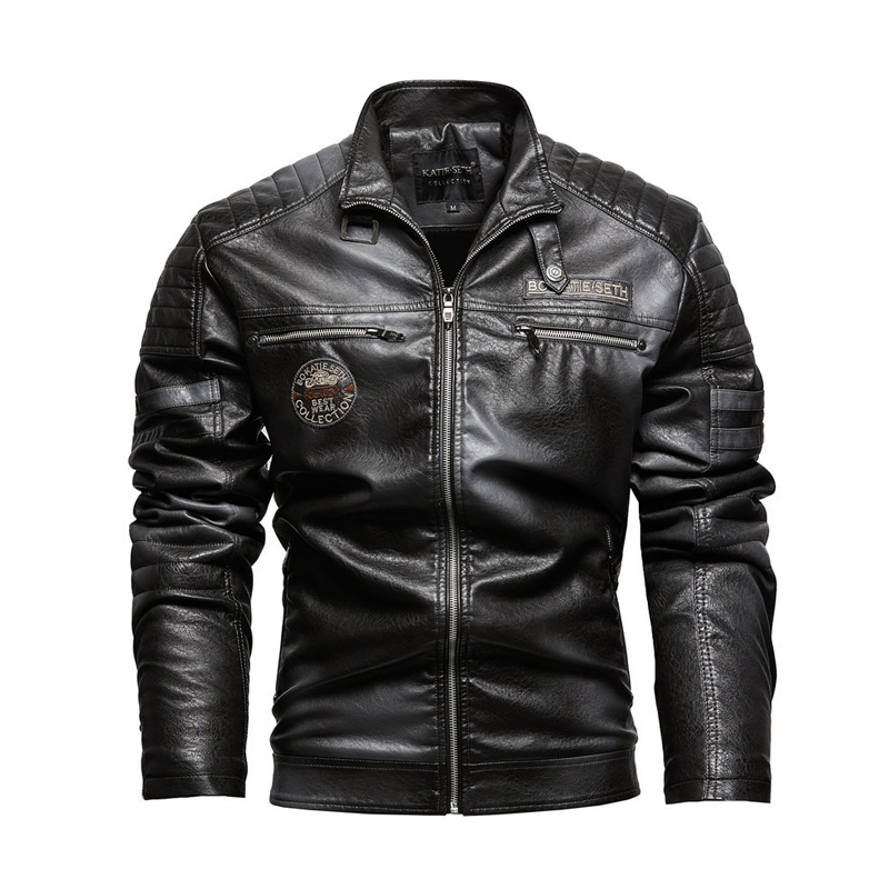 Autumn Winter Men's PU Leather - Retro Gaming Jacket 评论和价格
