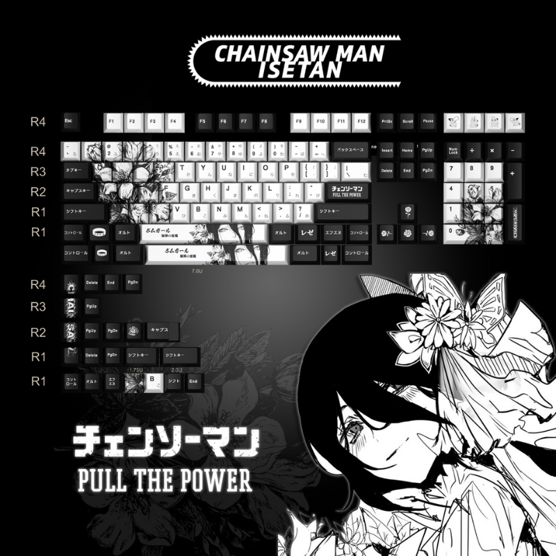 Reze Keycaps Chainsaw Man Them - Retro Gaming Keycaps 评论和价格